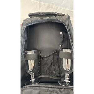 Picnic on the Go Insulated Picnic Backpack Wine Picnic Set Glasses Napkins